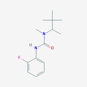 molecular formula C14H21FN2O B7494336 1-(3,3-Dimethylbutan-2-yl)-3-(2-fluorophenyl)-1-methylurea 