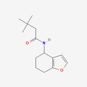 molecular formula C14H21NO2 B7494349 3,3-dimethyl-N-(4,5,6,7-tetrahydro-1-benzofuran-4-yl)butanamide 