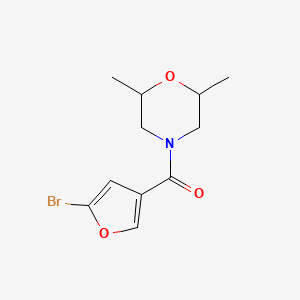 molecular formula C11H14BrNO3 B7494358 (5-Bromofuran-3-yl)-(2,6-dimethylmorpholin-4-yl)methanone 