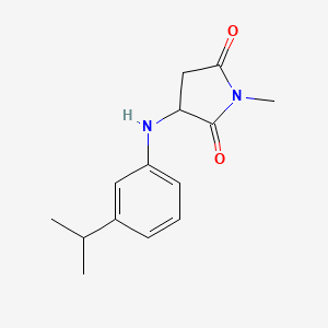 molecular formula C14H18N2O2 B7494365 1-Methyl-3-(3-propan-2-ylanilino)pyrrolidine-2,5-dione 