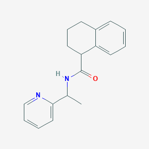 molecular formula C18H20N2O B7494367 N-(1-pyridin-2-ylethyl)-1,2,3,4-tetrahydronaphthalene-1-carboxamide 