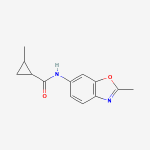 molecular formula C13H14N2O2 B7494372 2-methyl-N-(2-methyl-1,3-benzoxazol-6-yl)cyclopropane-1-carboxamide 