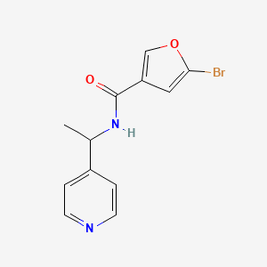 molecular formula C12H11BrN2O2 B7494374 5-bromo-N-(1-pyridin-4-ylethyl)furan-3-carboxamide 