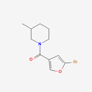 molecular formula C11H14BrNO2 B7494393 (5-Bromofuran-3-yl)-(3-methylpiperidin-1-yl)methanone 