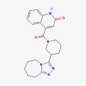 4-[3-(6,7,8,9-tetrahydro-5H-[1,2,4]triazolo[4,3-a]azepin-3-yl)piperidine-1-carbonyl]-1H-quinolin-2-one