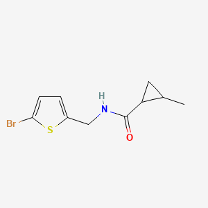 molecular formula C10H12BrNOS B7494479 N-[(5-bromothiophen-2-yl)methyl]-2-methylcyclopropane-1-carboxamide 