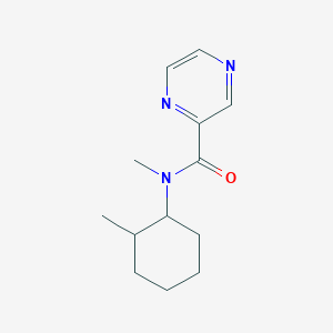 molecular formula C13H19N3O B7494482 N-methyl-N-(2-methylcyclohexyl)pyrazine-2-carboxamide 