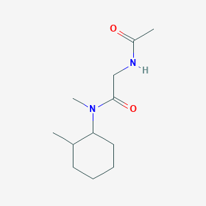 molecular formula C12H22N2O2 B7494531 2-acetamido-N-methyl-N-(2-methylcyclohexyl)acetamide 