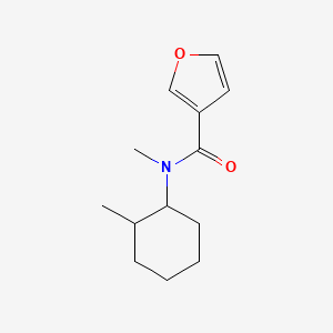 molecular formula C13H19NO2 B7494534 N-methyl-N-(2-methylcyclohexyl)furan-3-carboxamide 