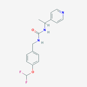 molecular formula C16H17F2N3O2 B7494540 1-[[4-(Difluoromethoxy)phenyl]methyl]-3-(1-pyridin-4-ylethyl)urea 