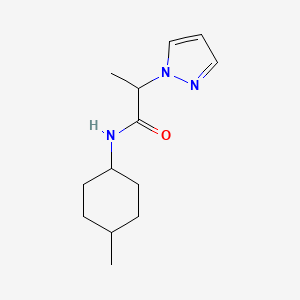 molecular formula C13H21N3O B7494560 N-(4-methylcyclohexyl)-2-pyrazol-1-ylpropanamide 