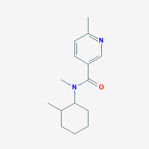 molecular formula C15H22N2O B7494576 N,6-dimethyl-N-(2-methylcyclohexyl)pyridine-3-carboxamide 