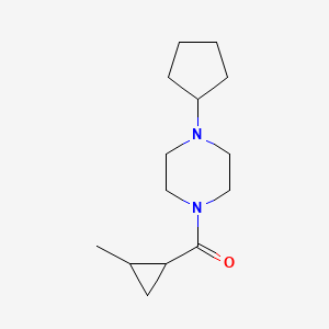 molecular formula C14H24N2O B7494631 (4-Cyclopentylpiperazin-1-yl)-(2-methylcyclopropyl)methanone 
