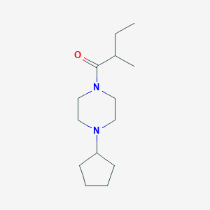 molecular formula C14H26N2O B7494642 1-(4-Cyclopentylpiperazin-1-yl)-2-methylbutan-1-one 