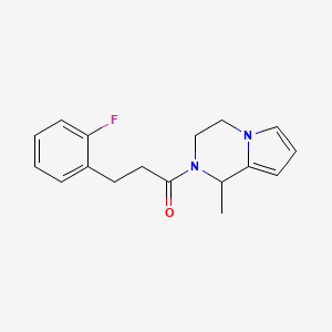 molecular formula C17H19FN2O B7494645 3-(2-fluorophenyl)-1-(1-methyl-3,4-dihydro-1H-pyrrolo[1,2-a]pyrazin-2-yl)propan-1-one 