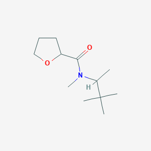 molecular formula C12H23NO2 B7494651 N-(3,3-dimethylbutan-2-yl)-N-methyloxolane-2-carboxamide 