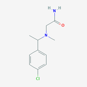 molecular formula C11H15ClN2O B7494655 2-[1-(4-Chlorophenyl)ethyl-methylamino]acetamide 