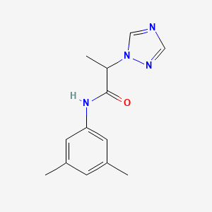 molecular formula C13H16N4O B7494676 N-(3,5-dimethylphenyl)-2-(1,2,4-triazol-1-yl)propanamide 