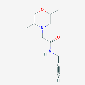 molecular formula C11H18N2O2 B7494681 2-(2,5-dimethylmorpholin-4-yl)-N-prop-2-ynylacetamide 