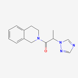 molecular formula C14H16N4O B7494700 1-(3,4-dihydro-1H-isoquinolin-2-yl)-2-(1,2,4-triazol-1-yl)propan-1-one 