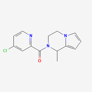 molecular formula C14H14ClN3O B7494701 (4-chloropyridin-2-yl)-(1-methyl-3,4-dihydro-1H-pyrrolo[1,2-a]pyrazin-2-yl)methanone 