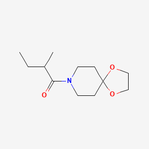 molecular formula C12H21NO3 B7494705 1-(1,4-Dioxa-8-azaspiro[4.5]decan-8-yl)-2-methylbutan-1-one 