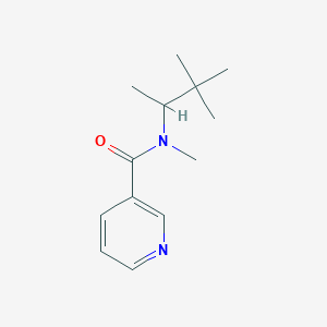 molecular formula C13H20N2O B7494710 N-(3,3-dimethylbutan-2-yl)-N-methylpyridine-3-carboxamide 