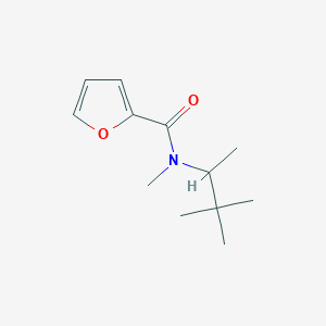 molecular formula C12H19NO2 B7494716 N-(3,3-dimethylbutan-2-yl)-N-methylfuran-2-carboxamide 