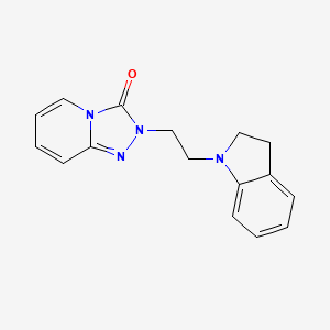 molecular formula C16H16N4O B7494747 2-[2-(2,3-Dihydroindol-1-yl)ethyl]-[1,2,4]triazolo[4,3-a]pyridin-3-one 