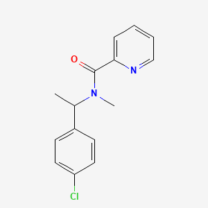 molecular formula C15H15ClN2O B7494801 N-[1-(4-chlorophenyl)ethyl]-N-methylpyridine-2-carboxamide 