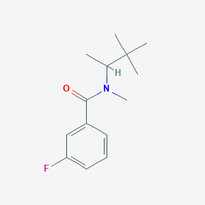 molecular formula C14H20FNO B7494850 N-(3,3-dimethylbutan-2-yl)-3-fluoro-N-methylbenzamide 