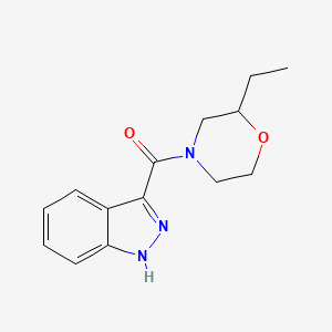 molecular formula C14H17N3O2 B7494863 (2-ethylmorpholin-4-yl)-(1H-indazol-3-yl)methanone 