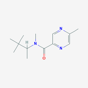 molecular formula C13H21N3O B7494871 N-(3,3-dimethylbutan-2-yl)-N,5-dimethylpyrazine-2-carboxamide 