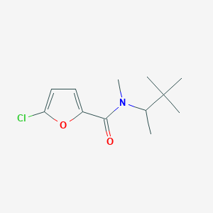molecular formula C12H18ClNO2 B7494905 5-chloro-N-(3,3-dimethylbutan-2-yl)-N-methylfuran-2-carboxamide 