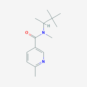 molecular formula C14H22N2O B7494910 N-(3,3-dimethylbutan-2-yl)-N,6-dimethylpyridine-3-carboxamide 