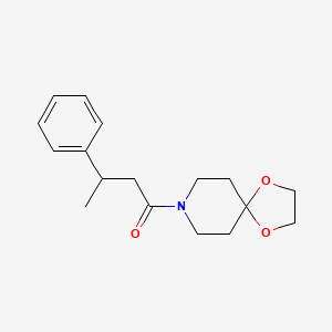 molecular formula C17H23NO3 B7494921 1-(1,4-Dioxa-8-azaspiro[4.5]decan-8-yl)-3-phenylbutan-1-one 
