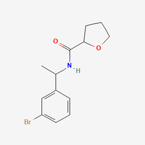 molecular formula C13H16BrNO2 B7494955 N-[1-(3-bromophenyl)ethyl]oxolane-2-carboxamide 