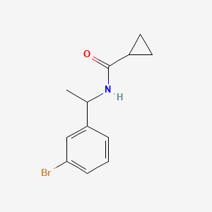 molecular formula C12H14BrNO B7494975 N-[1-(3-bromophenyl)ethyl]cyclopropanecarboxamide 