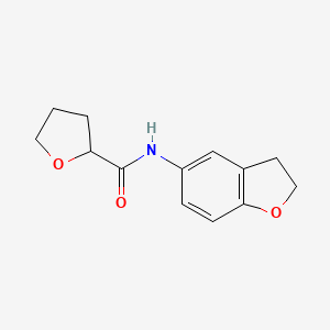 molecular formula C13H15NO3 B7495000 N-(2,3-dihydro-1-benzofuran-5-yl)oxolane-2-carboxamide 