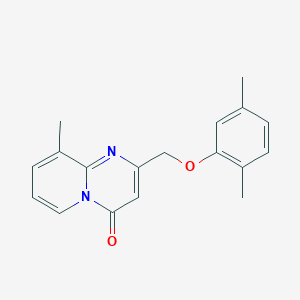 molecular formula C18H18N2O2 B7495005 2-[(2,5-Dimethylphenoxy)methyl]-9-methylpyrido[1,2-a]pyrimidin-4-one 