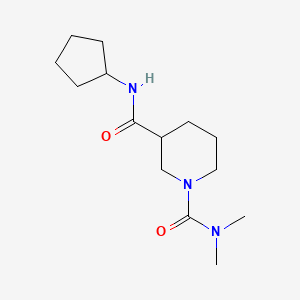 molecular formula C14H25N3O2 B7495017 3-N-cyclopentyl-1-N,1-N-dimethylpiperidine-1,3-dicarboxamide 