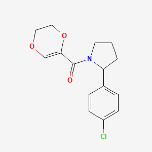 [2-(4-Chlorophenyl)pyrrolidin-1-yl]-(2,3-dihydro-1,4-dioxin-5-yl)methanone