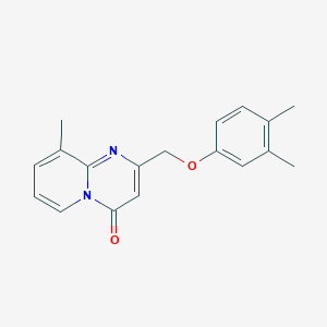 molecular formula C18H18N2O2 B7495050 2-[(3,4-Dimethylphenoxy)methyl]-9-methylpyrido[1,2-a]pyrimidin-4-one 