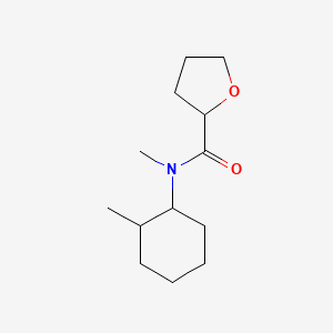molecular formula C13H23NO2 B7495057 N-methyl-N-(2-methylcyclohexyl)oxolane-2-carboxamide 