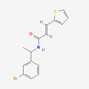 molecular formula C15H14BrNOS B7495089 (E)-N-[1-(3-bromophenyl)ethyl]-3-thiophen-2-ylprop-2-enamide 