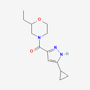 molecular formula C13H19N3O2 B7495095 (5-cyclopropyl-1H-pyrazol-3-yl)-(2-ethylmorpholin-4-yl)methanone 