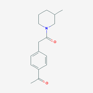 molecular formula C16H21NO2 B7495139 2-(4-Acetylphenyl)-1-(3-methylpiperidin-1-yl)ethanone 