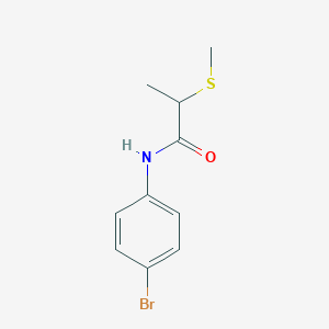 molecular formula C10H12BrNOS B7495164 N-(4-bromophenyl)-2-methylsulfanylpropanamide 