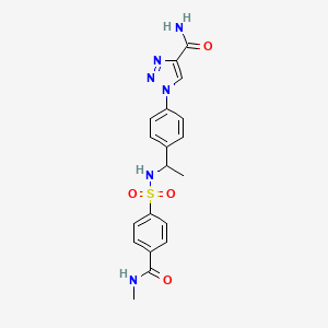 1-[4-[1-[[4-(Methylcarbamoyl)phenyl]sulfonylamino]ethyl]phenyl]triazole-4-carboxamide