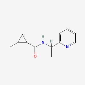 molecular formula C12H16N2O B7495192 2-methyl-N-(1-pyridin-2-ylethyl)cyclopropane-1-carboxamide 